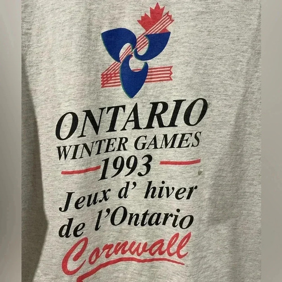 Vtg 93’ Ontario Winter Games Single Stitch T-Shirt - Picture 4 of 7